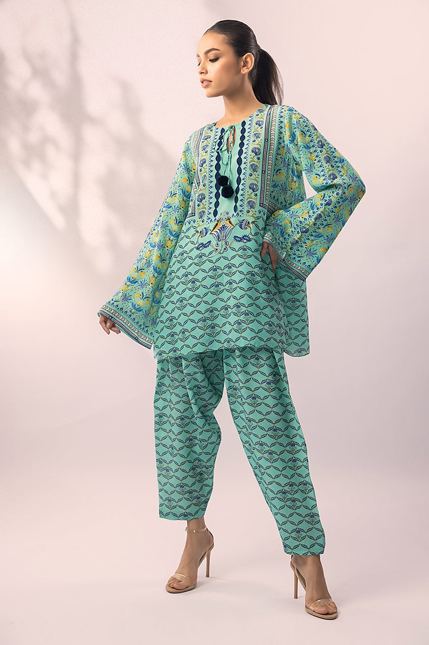 Aqua Mirage Tassel Co-Ord Set