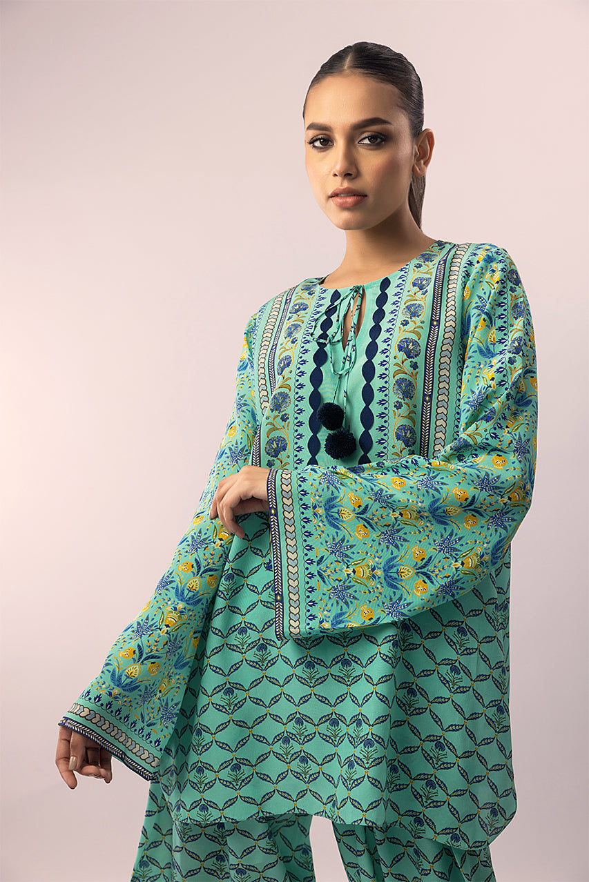 Aqua Mirage Tassel Co-Ord Set