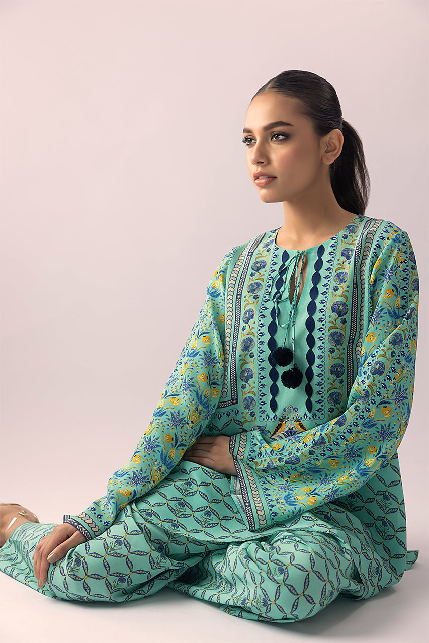 Aqua Mirage Tassel Co-Ord Set