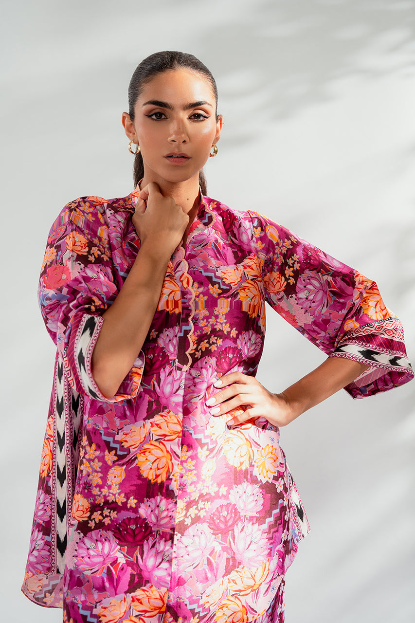 Floral Print Co-Ord Set with Bold Color Accents