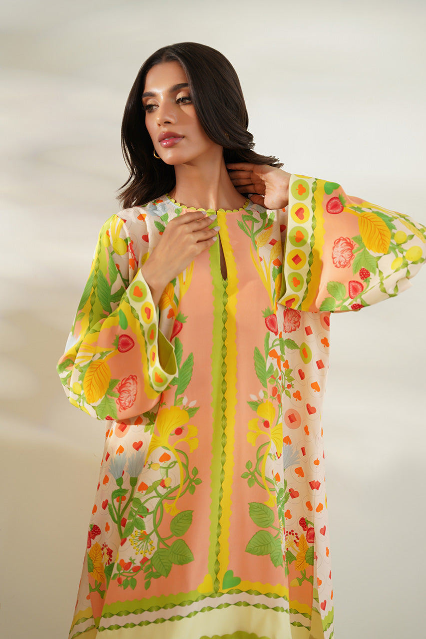 Floral Blush Co-Ord Set with Vibrant Detailing