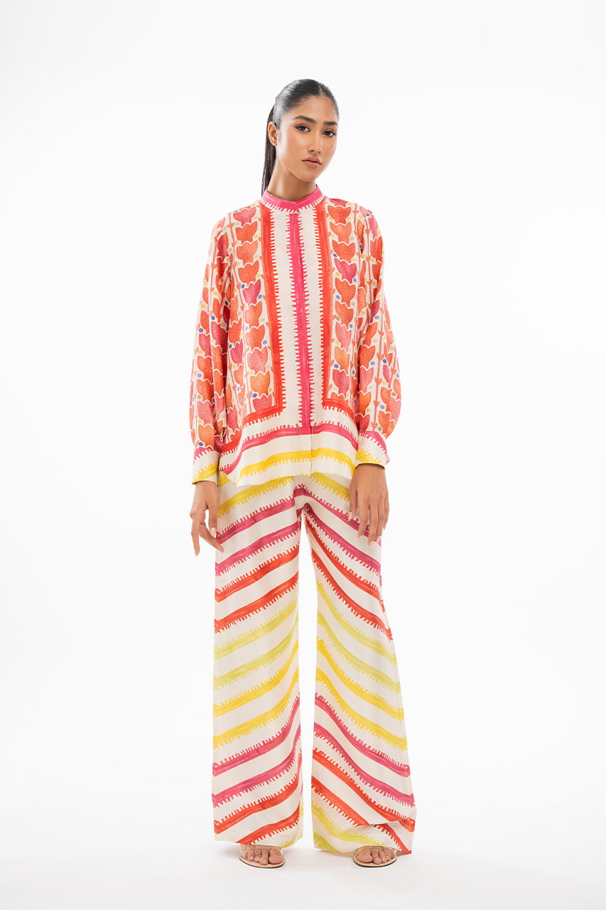 Colorful Geometric Stripe Co-Ord Set