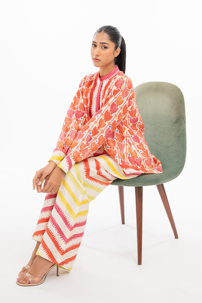 Colorful Geometric Stripe Co-Ord Set