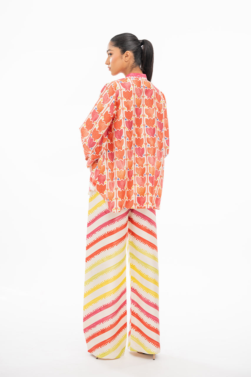 Colorful Geometric Stripe Co-Ord Set