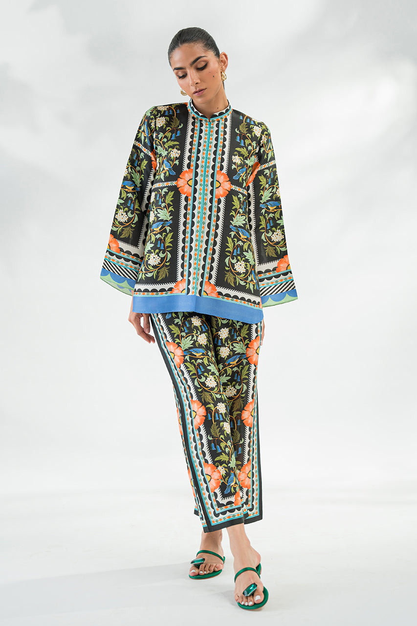 Bold Floral and Geometric Co-Ord Set