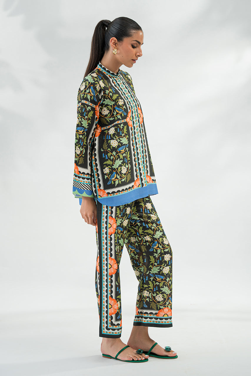 Bold Floral and Geometric Co-Ord Set