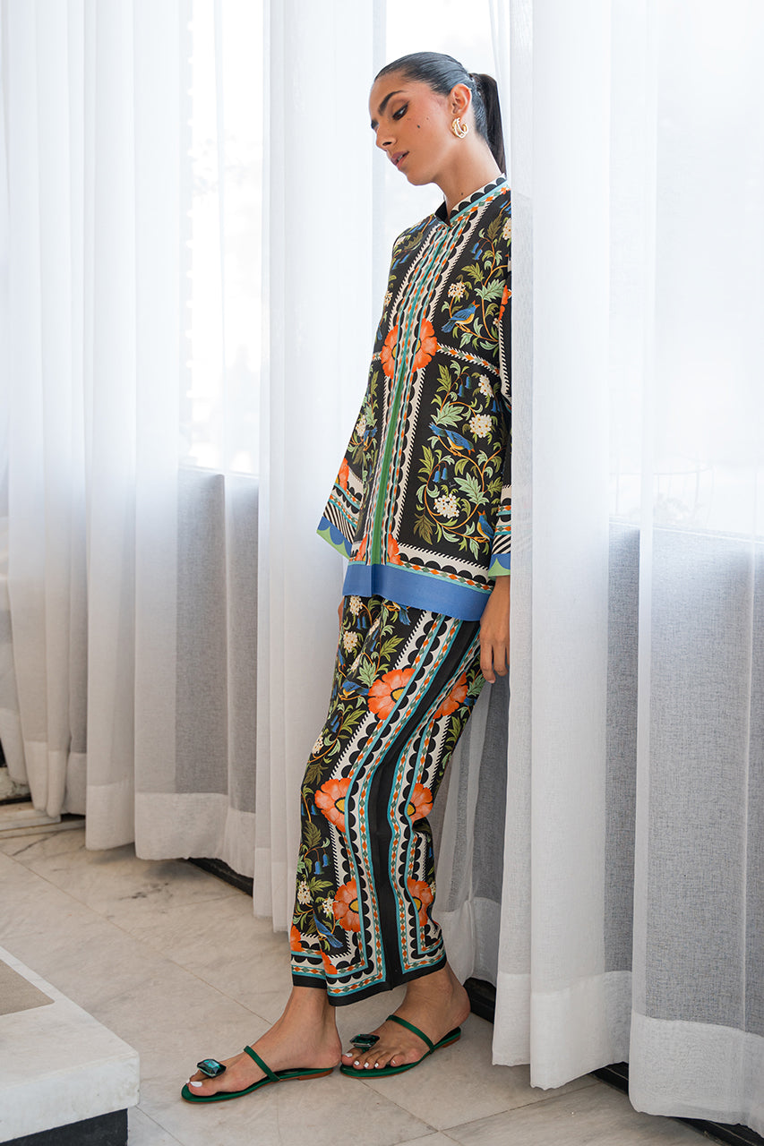 Bold Floral and Geometric Co-Ord Set