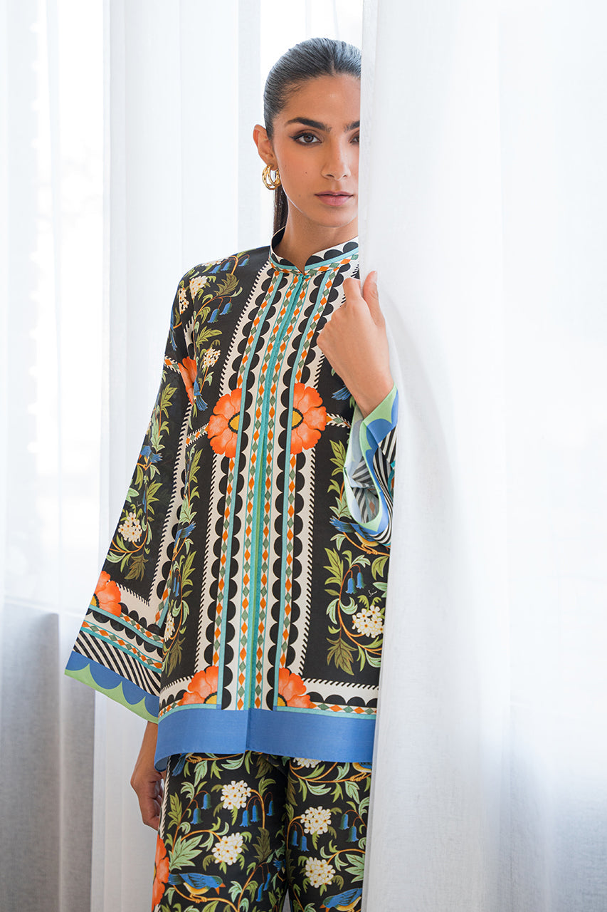 Bold Floral and Geometric Co-Ord Set