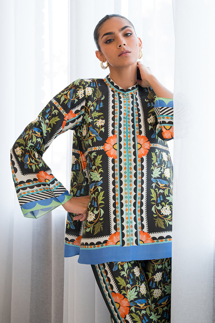 Bold Floral and Geometric Co-Ord Set