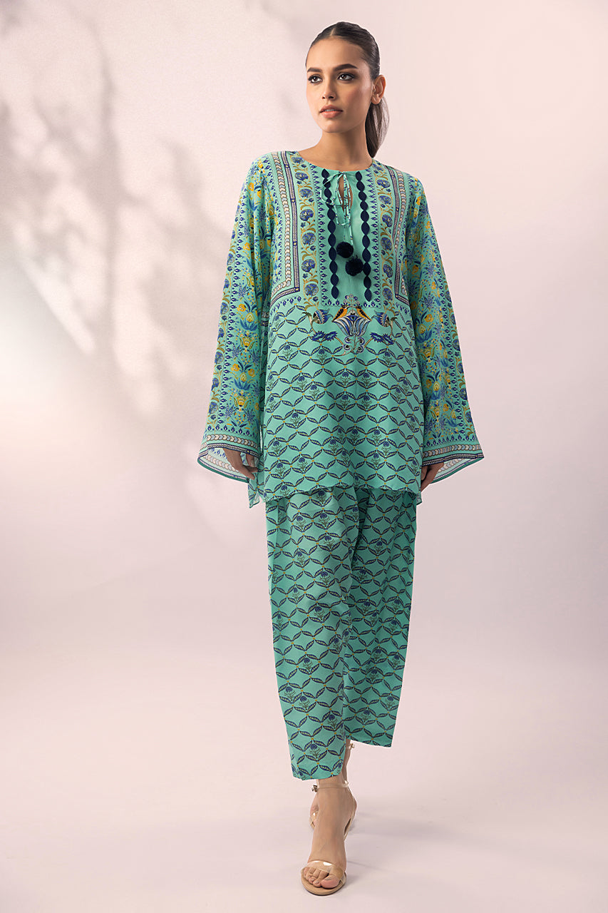 Aqua Mirage Tassel Co-Ord Set