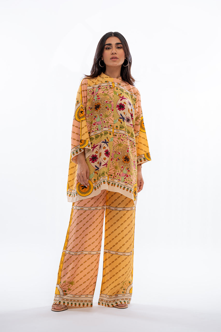Floral Print & Geometric Co-Ord Set