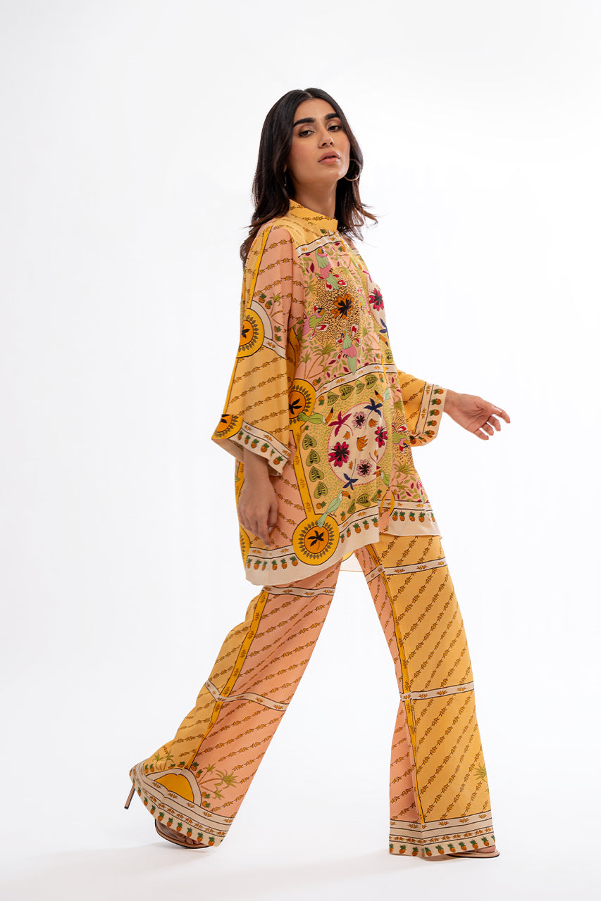 Floral Print & Geometric Co-Ord Set