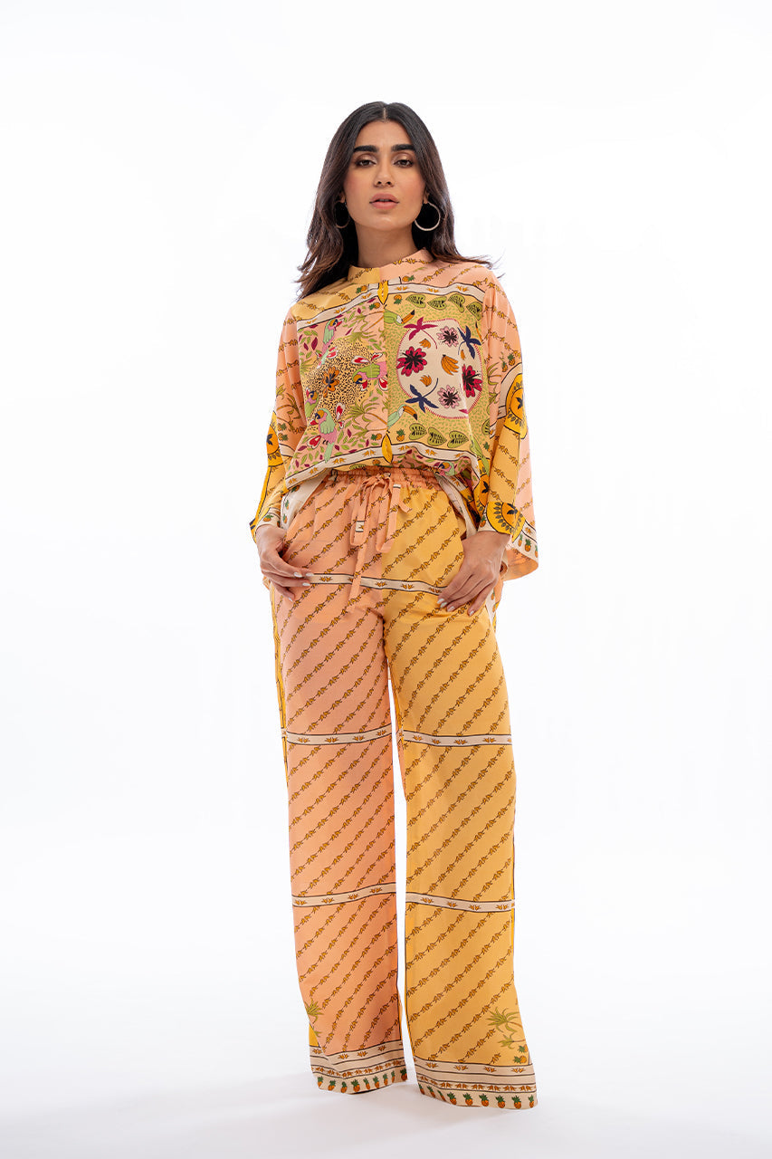 Floral Print & Geometric Co-Ord Set