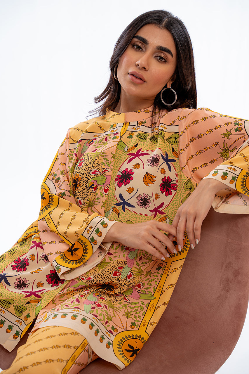 Floral Print & Geometric Co-Ord Set