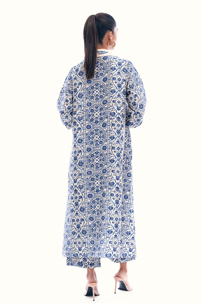 Azure Mosaic Longline Co-ord Set