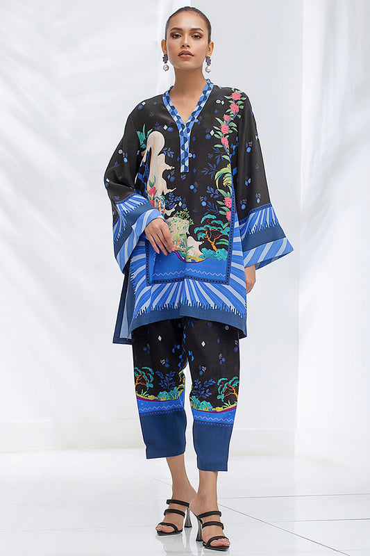 Midnight Bloom Co-Ord Set – A Fusion of Elegance & Art