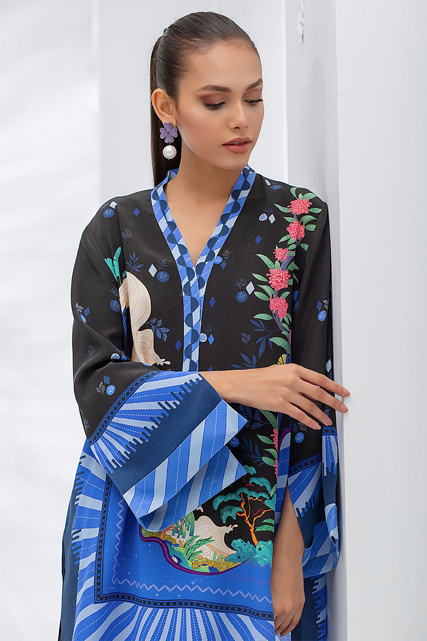 Midnight Bloom Co-Ord Set – A Fusion of Elegance & Art