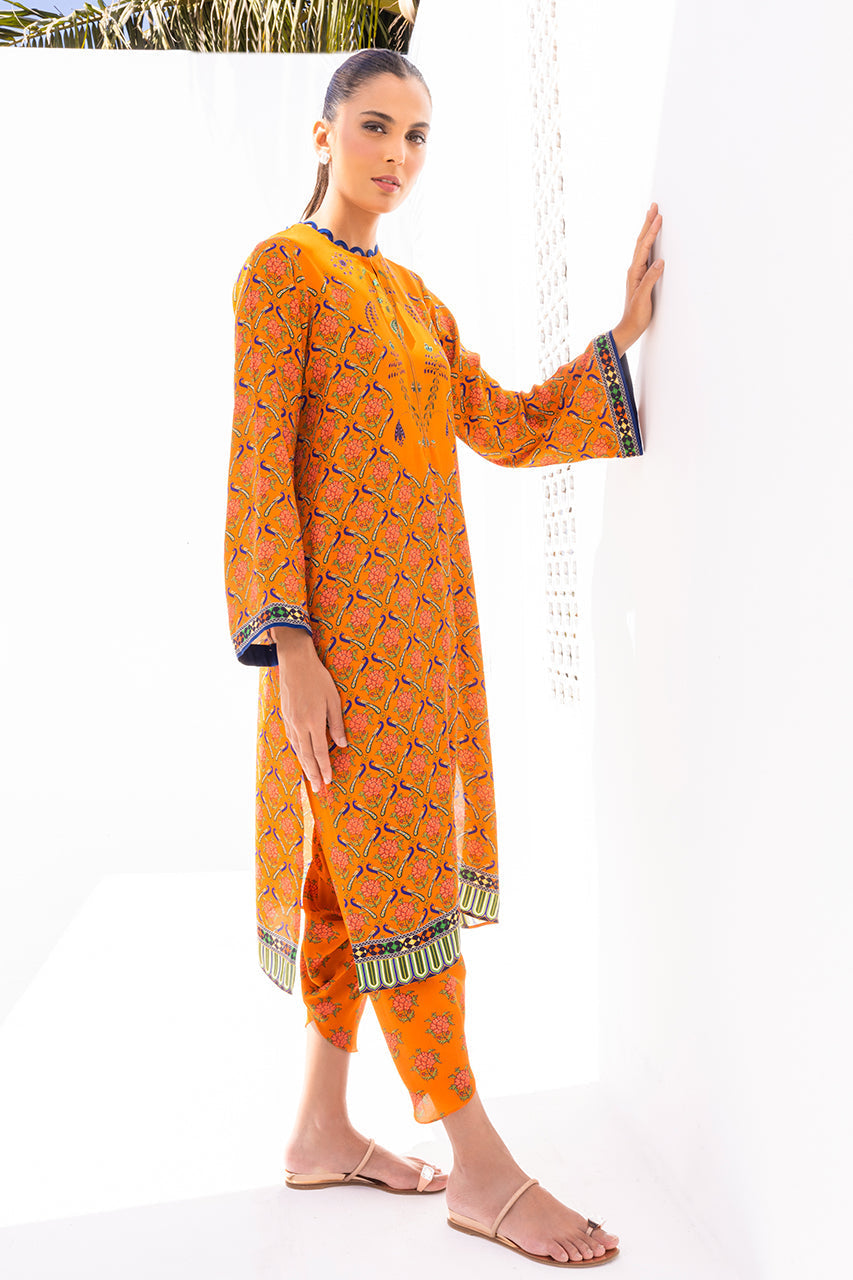 Saffron Heritage Motif Co-Ord Set