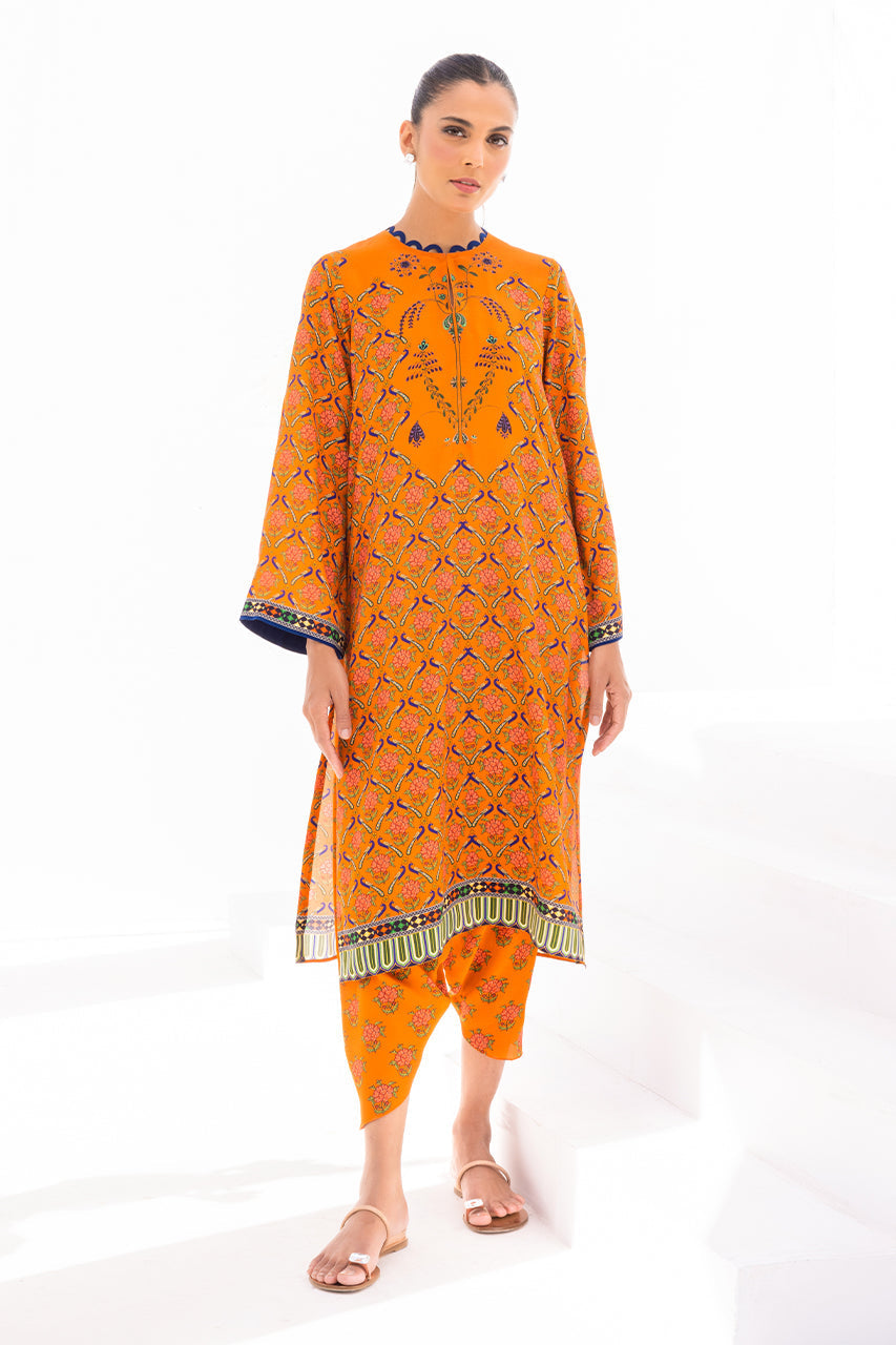 Saffron Heritage Motif Co-Ord Set