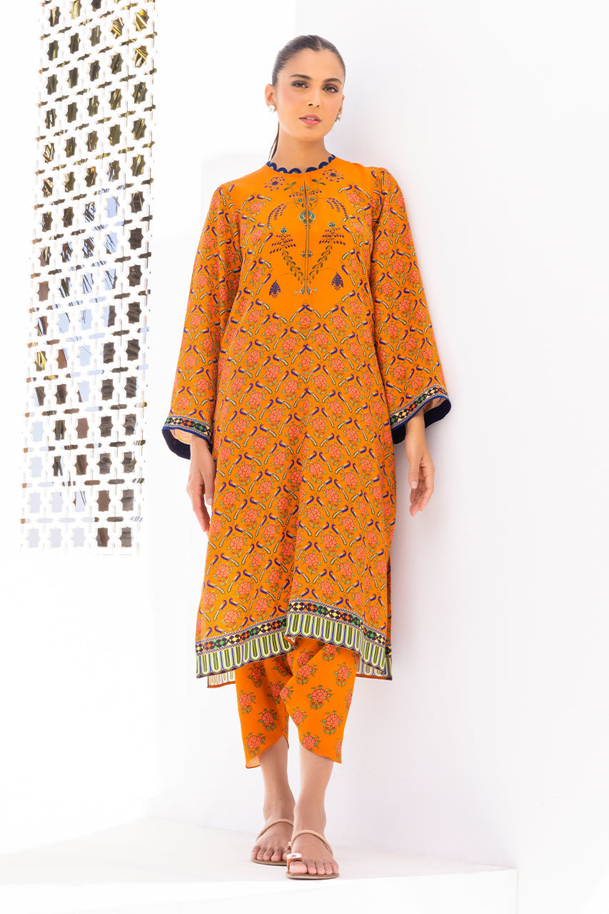 Saffron Heritage Motif Co-Ord Set