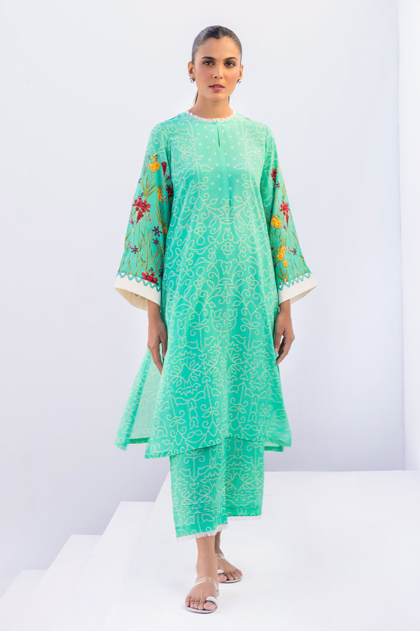Mint Meadow Embroidered Co-Ord Set
