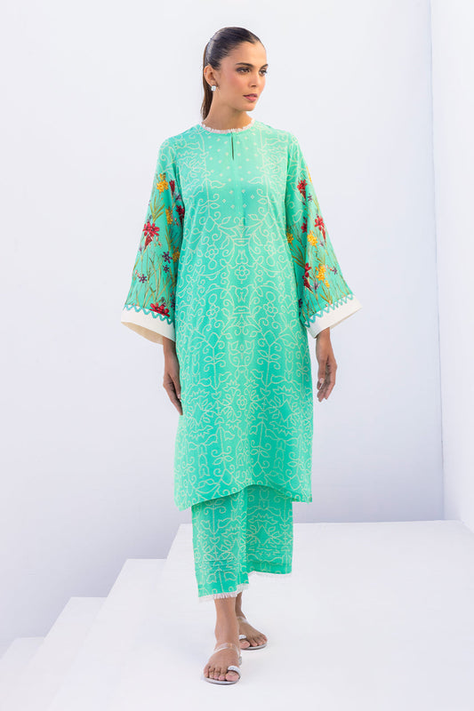 Mint Meadow Embroidered Co-Ord Set