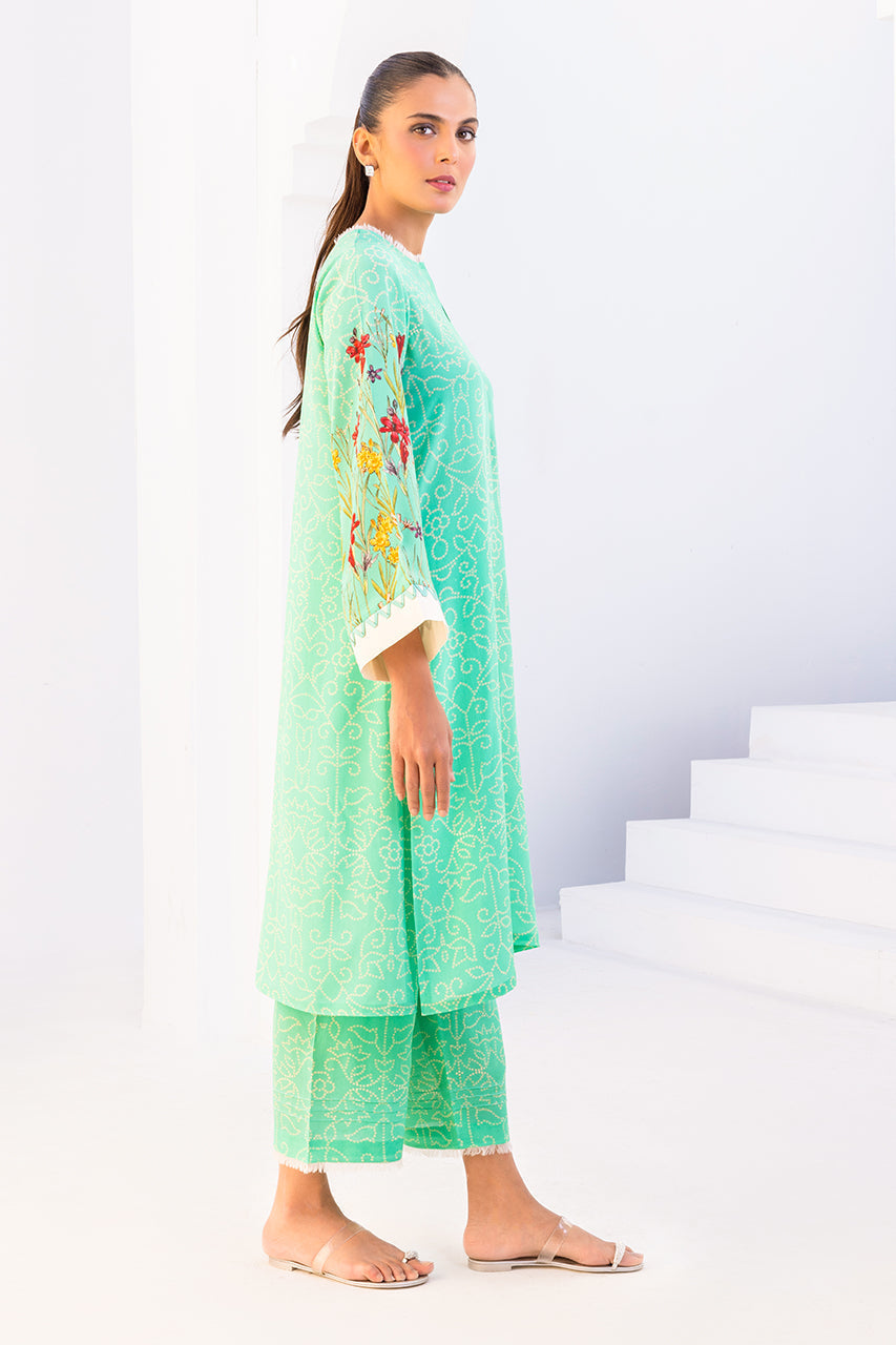 Mint Meadow Embroidered Co-Ord Set