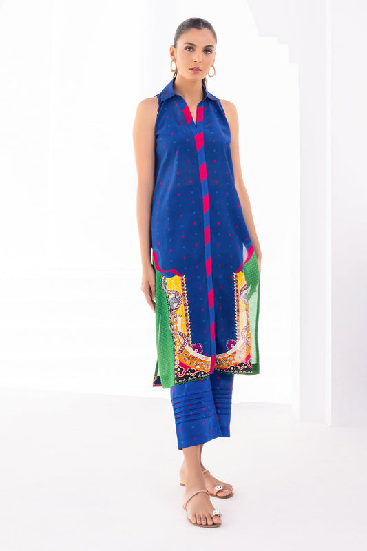 Royal Pop Art Sleeveless Co-Ord Set